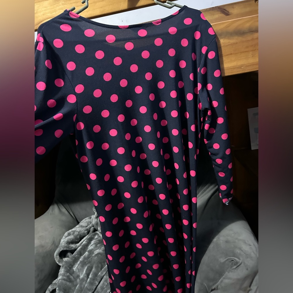 polka dot midi dress